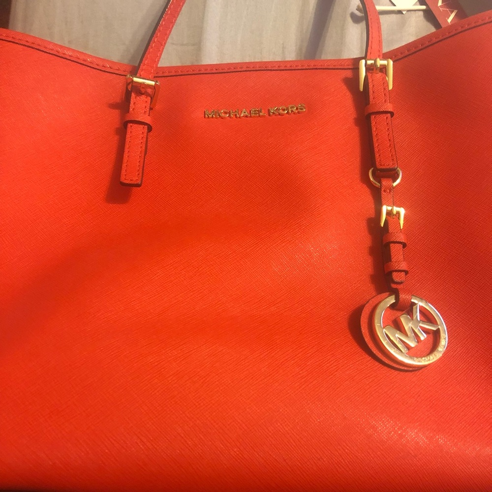 Orange Michael Kors Handbag & Wallet